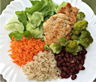 dieta-para-diabetes-arroz-feijao-brocolis-frango